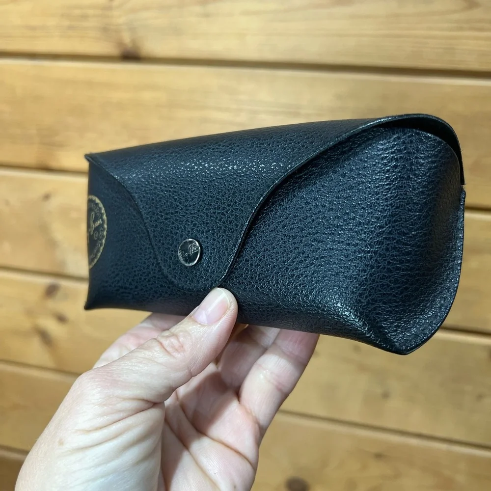 Ray-Ban Black Leather Replacement Sunglass Case – Fits Classic Aviator Styles